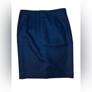 COPY - Women’s J. Crew Black Wool Straight Pencil Skirt Side Zip Back Slit 6
